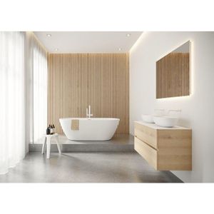 Riho Inspire vrijstaand bad - 180x80cm - met chromen badvuller - acryl wit mat B085004105