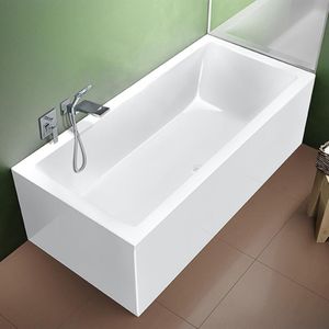 Riho Rethink Cubic Plug&Play Halfvrijstaand Bad 180x90cm - Acryl Wit - Links - Fall - Baden - Halfvrijstaande Baden - 8714148608425