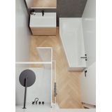 Riho Rethink Space M Inbouw Hoekbad 170x90cm - Acryl Wit - Rechts - Baden - Inbouwbaden - 8714148609989