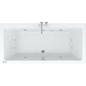 Riho Lusso Easypool 3.1 Whirlpool Inbouwbad 180x80cm - Pneumatisch - Acryl - Baden - Whirlpool Baden - 8714148615799