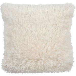 Dutch Decor FLUFFY Sierkussen superzacht effen kleur Snow White wit Inclusief binnenkussen