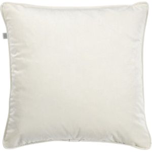 Dutch Decor FINN - Sierkussen 45x45 cm - velvet - effen kleur - Snow White - wit - Inclusief binnenkussen