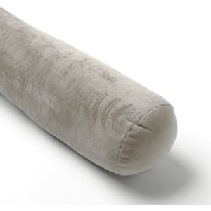 Dutch Decor - FINN - Tochtstopper 90x10 cm - velvet - Pumice Stone - beige - Tochtrol voor binnen - Tochthond - Tochtkussen