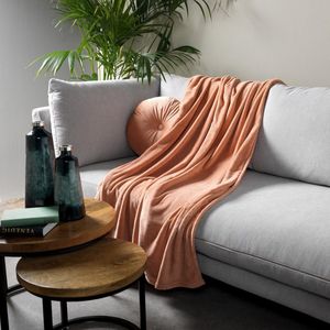 Dutch Decor - HARVEY - Plaid - Muted Clay - 150x200 cm - Superzachte Deken van Fleece