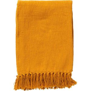 Dutch Decor - JUNE - Plaid - Geel - 140x180 cm - Geweven Katoen