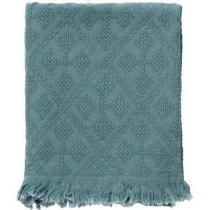 Dutch Decor - BELLE - Plaid 130x180 cm - 100% katoen woondeken - groen