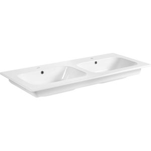 Saqu Palermo wastafel 51,5x121 wit keramiek