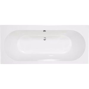 Saqu Space inbouwbad 2-persoons 180x80cm glans wit acryl