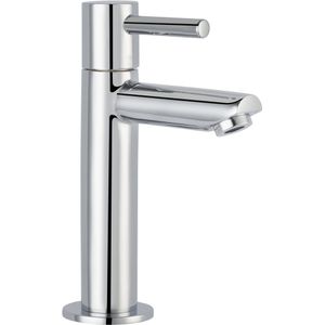 Saqu Shine Fonteinkraan - 10 cm Hoge Uitloop - Chroom - Toiletkraan - Koudwaterkraan - WC kraan