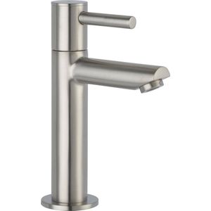 Saqu Shine Fonteinkraan - 10 cm Hoge Uitloop - Solid Steel - Toiletkraan - Koudwaterkraan - WC kraan
