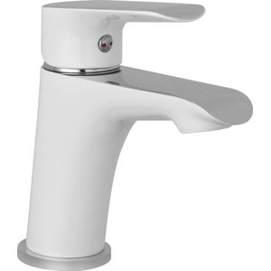 Saqu Angular 2.0 wastafelkraan wit/chroom