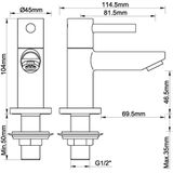 Saqu - Combi-Pack M - Fonteinset - Glanzend Wit Keramiek - Met Chromen Kraan Rechts