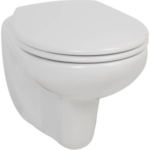 Saqu Ecoline Hangtoilet - 36x54x34,5 cm - Voorgemonteerd - Wit - WC Pot - Toiletpot - Hangend Toilet - Excl. Toiletbril