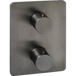 Ben Lavion Square C afbouwset voor 3-weg omstelling en thermostaat gunmetal pvd