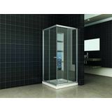 Saqu Slide douchecabine hoekinstap 90x90x190cm helder glas/aluminium