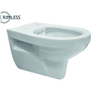 Saqu Just Randloos Hangtoilet - Wit - WC Pot - Toiletpot - Hangend Toilet