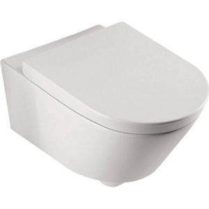 Saqu Just Hangtoilet - Incl. Toiletbril - Wit - WC Pot - Toiletpot - Hangend Toilet