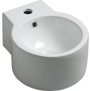 Saqu Rondo Fontein 1 kraangat 35x27,5x12 cm Wit