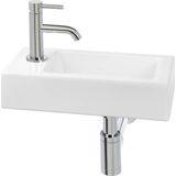 Saqu Trento Toiletfontein Links Keramiek Wit Wasbak