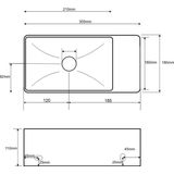 Saqu - Inspire - Wastafel - Wit - Keramiek - Compact Ontwerp