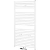 Saqu Calm Handdoekradiator - 830W - 60x119 cm - Mat Wit - Verwarming Badkamer - Handdoekrek Radiator