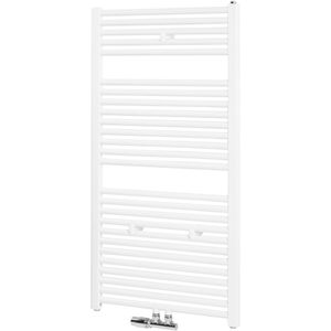 Saqu Calm Handdoekradiator - 830W - 60x119 cm - Mat Wit - Verwarming Badkamer - Handdoekrek Radiator