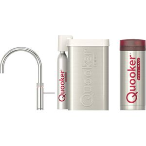 Quooker Fusion round met PRO3 boiler en CUBE reservoir 5-in-1 kokend water kraan Chroom