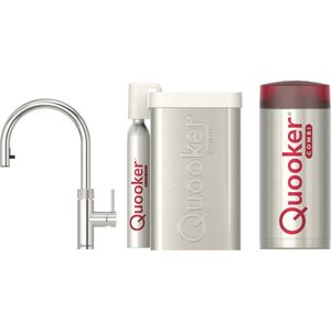 Quooker Flex met COMBI boiler en CUBE reservoir 5-in-1 kokend water kraan Chroom
