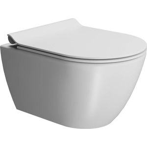 Ben Segno Hangtoilet - Compact Xtra Glaze+ Free Flush - Mat Wit - WC Pot - Toiletpot - Hangend Toilet - Excl. Toiletbril