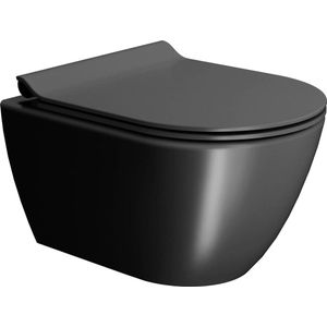 Ben Segno hangtoilet compact Xtra glaze+ Free flush mat zwart