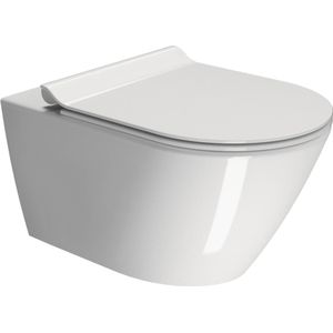 Ben Stelvio hangtoilet 36x55x34,5cm met Xtra glaze+ en Free flush wit