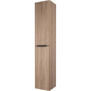 Saqu Salto hoge kast met zwarte greep 35x32x180 cm Bardolino Eiken