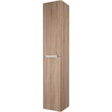 Saqu Salto hoge kast met chromen greep 35x32x180 cm Bardolino Eiken