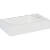 Saqu Square - Toiletfontein - Wit - 5x22x5cm - Mineraalmarmer - Rechts