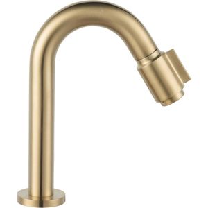 Saqu Essential 2.0 Luxe Fonteinkraan - 18.90 cm - met C-uitloop Messing - Toiletkraan - Koudwaterkraan - WC Kraan