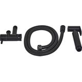 Saqu Classic bidet handdoucheset mat zwart