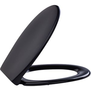 Saqu Clear toiletbril met softclose Mat zwart