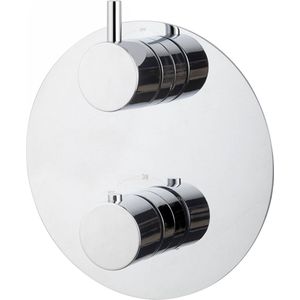 Saqu Shine Round afbouwdeel voor inbouwmengkraan 20x4,5x21,4cm chroom