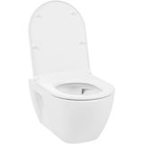 Ben Puro Hangtoilet - Xtra Glaze+ Free Flush Inclusief Zitting - Wit - WC Pot - Toiletpot - Hangend Toilet