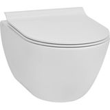 Ben Segno compact hangtoilet met Free flush en Xtra glaze+ incl. slimseat toiletbril mat wit