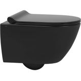 Ben Segno compact hangtoilet met Free flush en Xtra glaze+ incl. slimseat toiletbril mat zwart