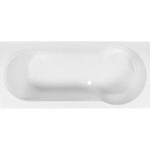 Ben Lazio 2.0 inbouw douchebad met ligzijde links hoek rechts 170x75cm glans wit acryl