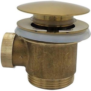 Saqu Press losse clickwaste voor vrijstaand bad 1 1/2"" inch geborsteld messing