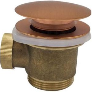 Saqu Press losse clickwaste voor vrijstaand bad 1 1/2"" inch geborsteld koper