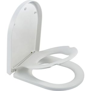 Saqu Touch Double WC Bril - met Softclose en Quick Release - 37.1x44.4x4.8 cm - Wit - Toiletbril
