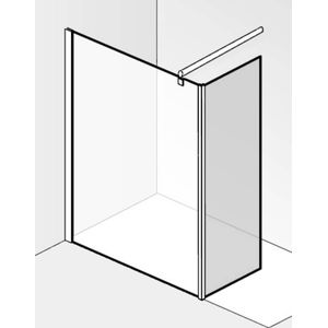 Saqu Modulo inloopdouche met zijwand incl. antikalk 120x30x210cm chroom