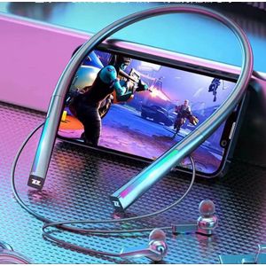 Pro-Care Excellent Quality® Meteoor LED Show Nek Earbuds - In-ear Oordopjes - Bluetooth 5.2 - Bellen - Meteoor LED Lights in Band en Earbuds - TFT Opslag - Music - Gaming - Telefoon/Phone - Metallic Grijs