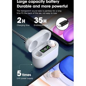 Pro Care Excellent Quality - Gehoorapparaat - Grijs Wit - Oplaadbaar - Noise Reduction