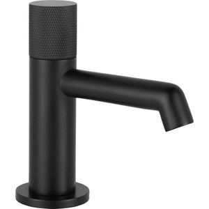 Ben Engraved Cross Fonteinkraan - 13.20 cm - Mat Zwart - Toiletkraan - Koudwaterkraan - WC Kraan