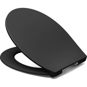 Saqu - WC Bril - Zwart - Met Quickrelease en Softclose